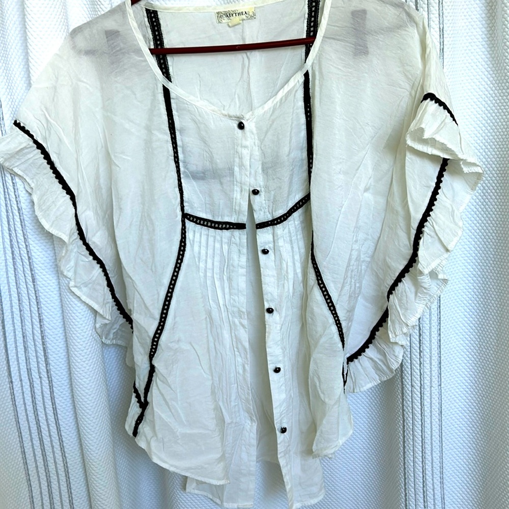 Althea loose boho style blouse with billowy loose sleeves